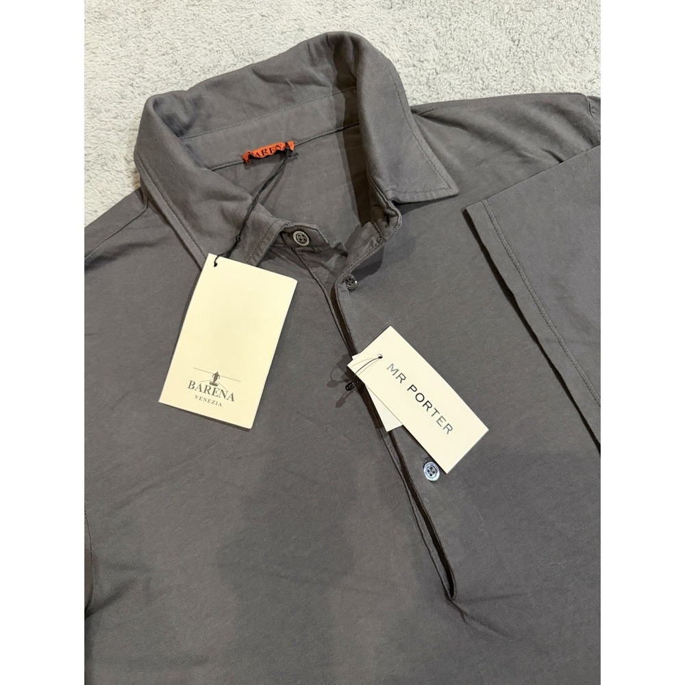 Barena Scalmana Polo Shirt Men's Size S Made In Italy Piombo